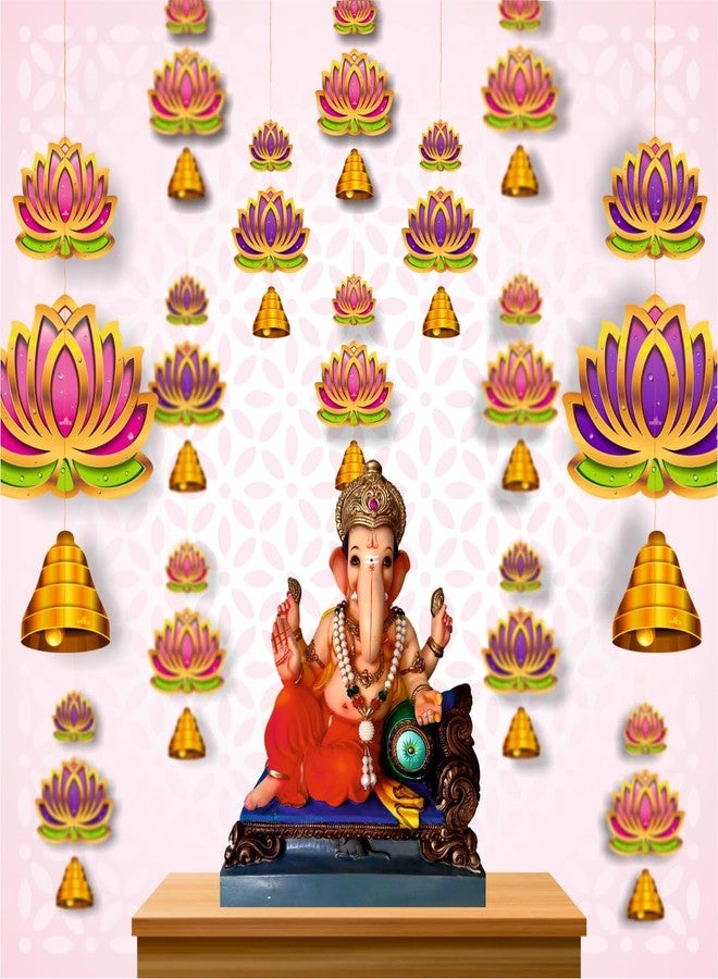 Shree Space ( LW18 ) Paper Lotus wall for Festival ( Pack of 18 nos ) Diy | Wall Hanging | Temple Decor | Backdrop | Limited Stock - Image 1